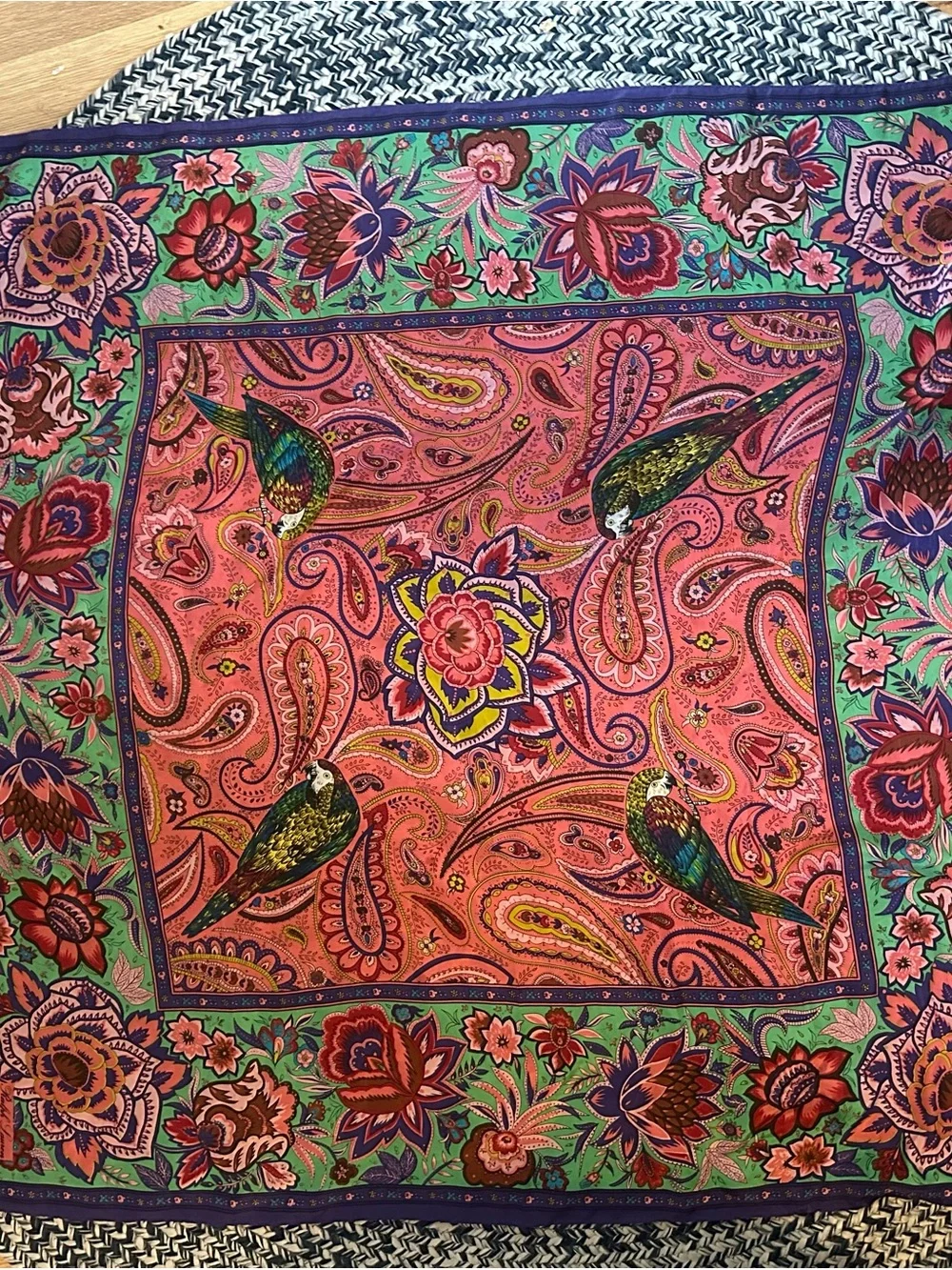 Polo Ralph Lauren Silk Scarf Square 35 x 35 inch Vintage